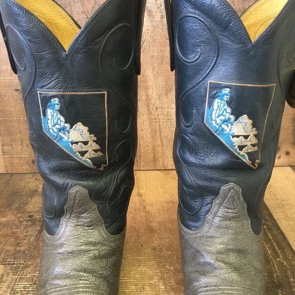 Tony Lama Vintage Gold Label Firefighter Theme Cowboy Boots Mens 9 E main image 11